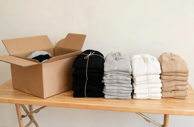Beanies organized in event distribution packs